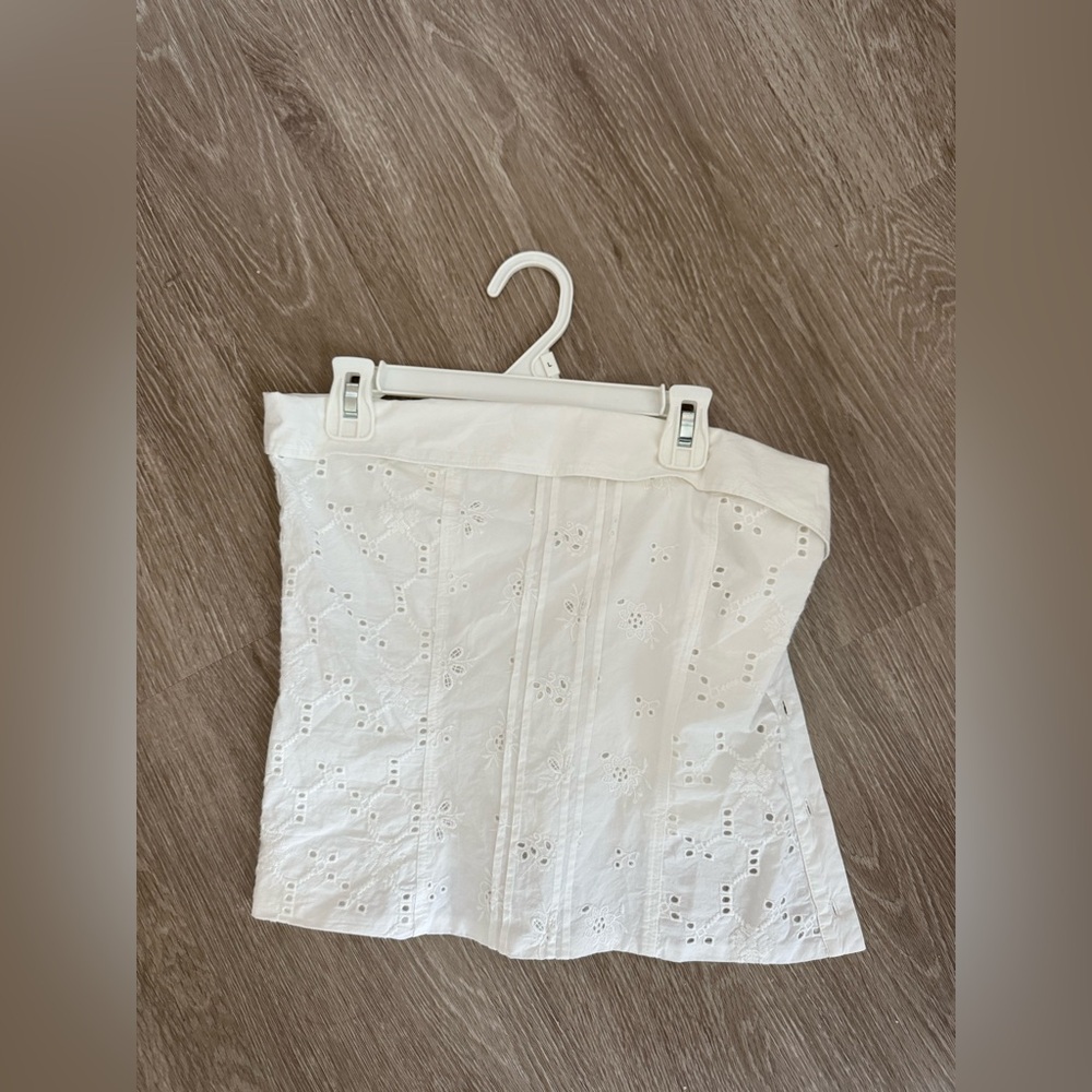 Zara White Eyelet Tank Top